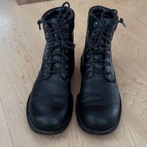 Black Leather Frye Boots size M 8.5